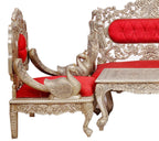 Silver/ Metal Peacock Sofa