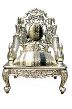 Silver/ Metal Peacock Sofa