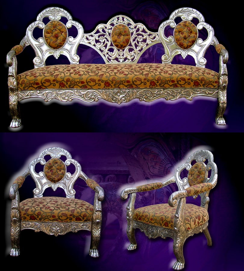 Sofa Set |  Silver Sofa Set | Best Sofa Sets for Living Room