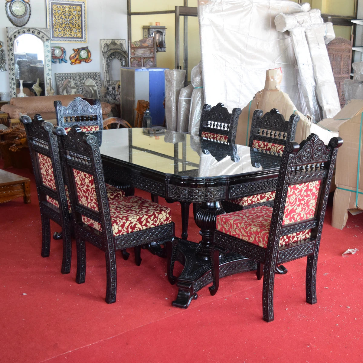 Rectangular Arc Corners 8 Seat Dining Table