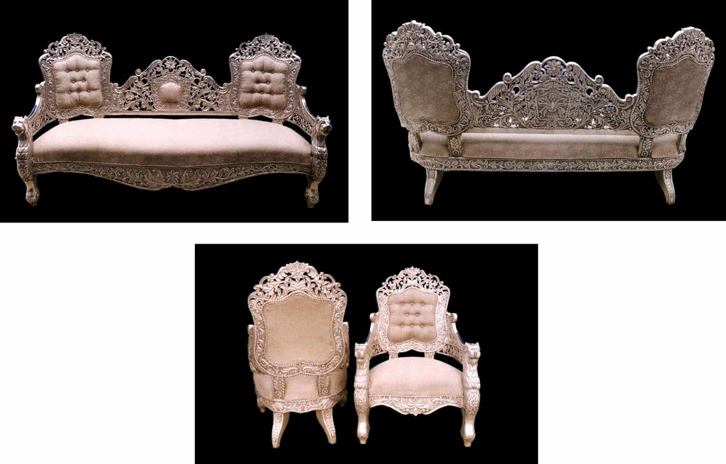 Lion leg Silver sofa