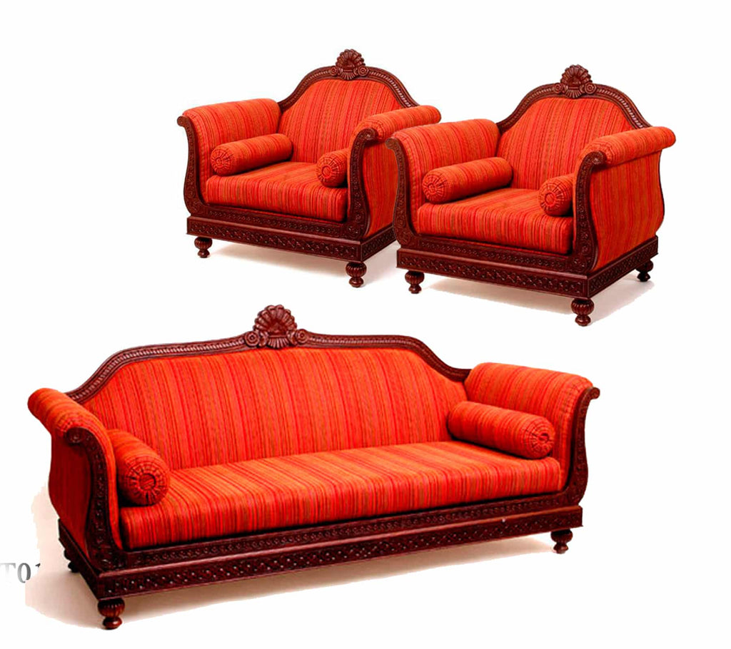 Maharani Flower Teak Sofa