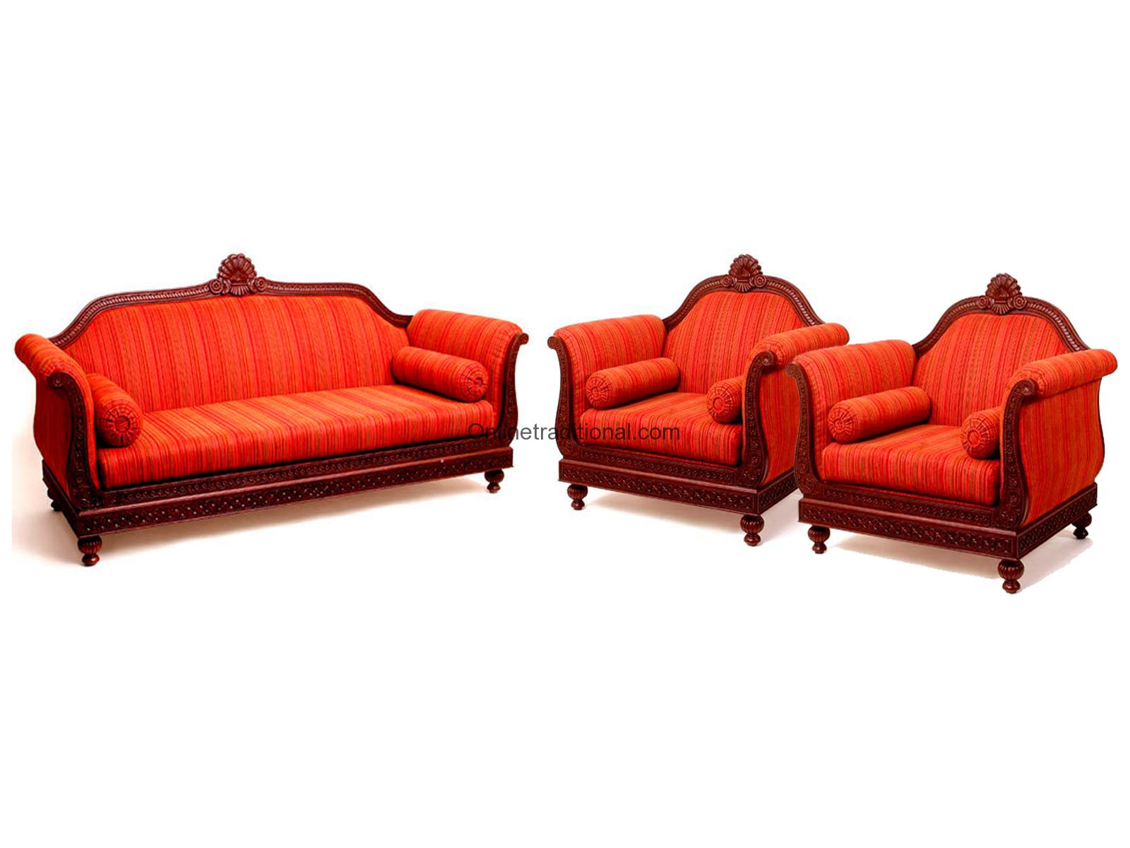 Maharani Flower Teak Sofa