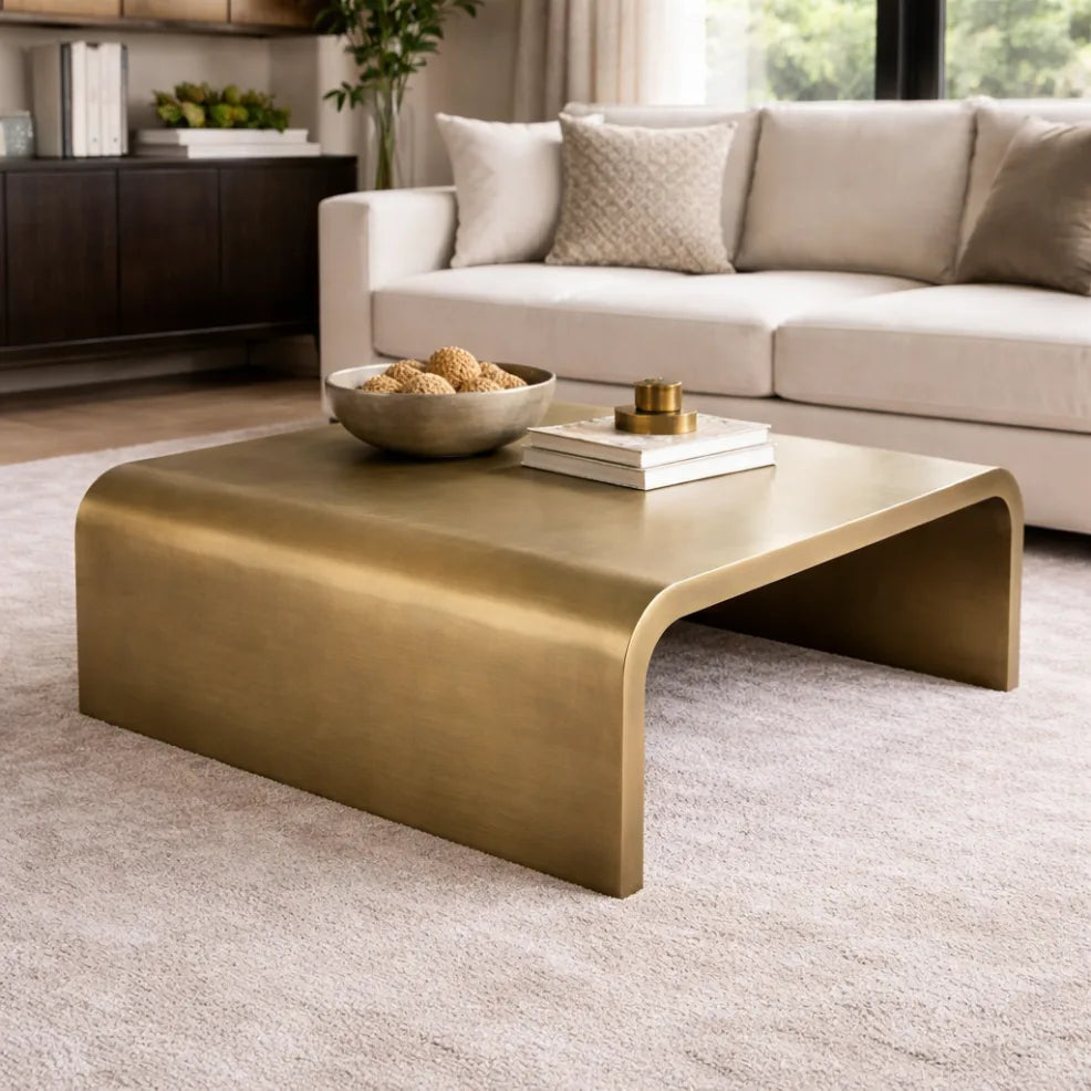 Royal Sunburst Brass Mount Center Table