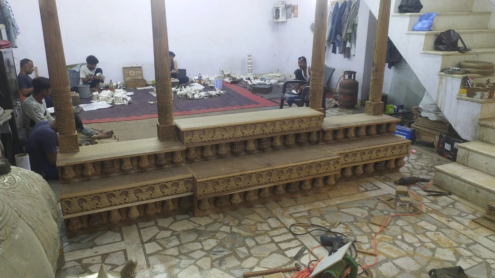 Metal / Silver Mounted big home temple