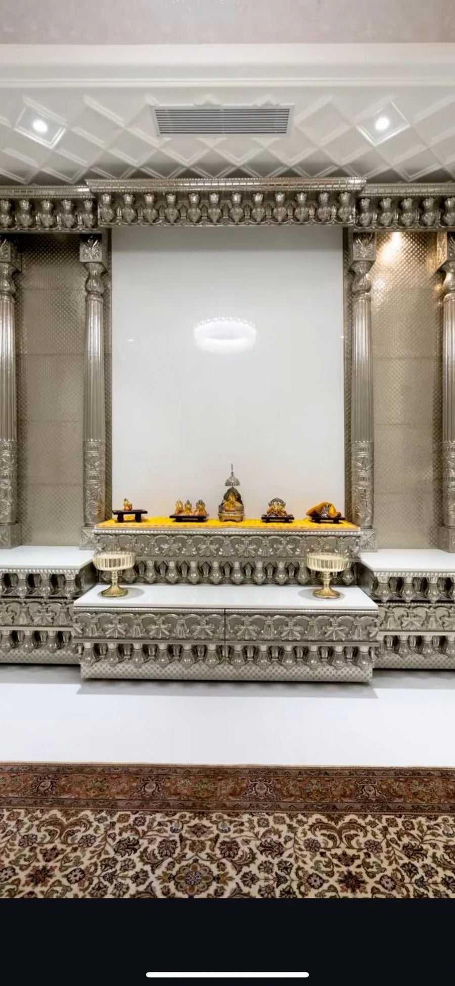 Metal / Silver Mounted big home temple