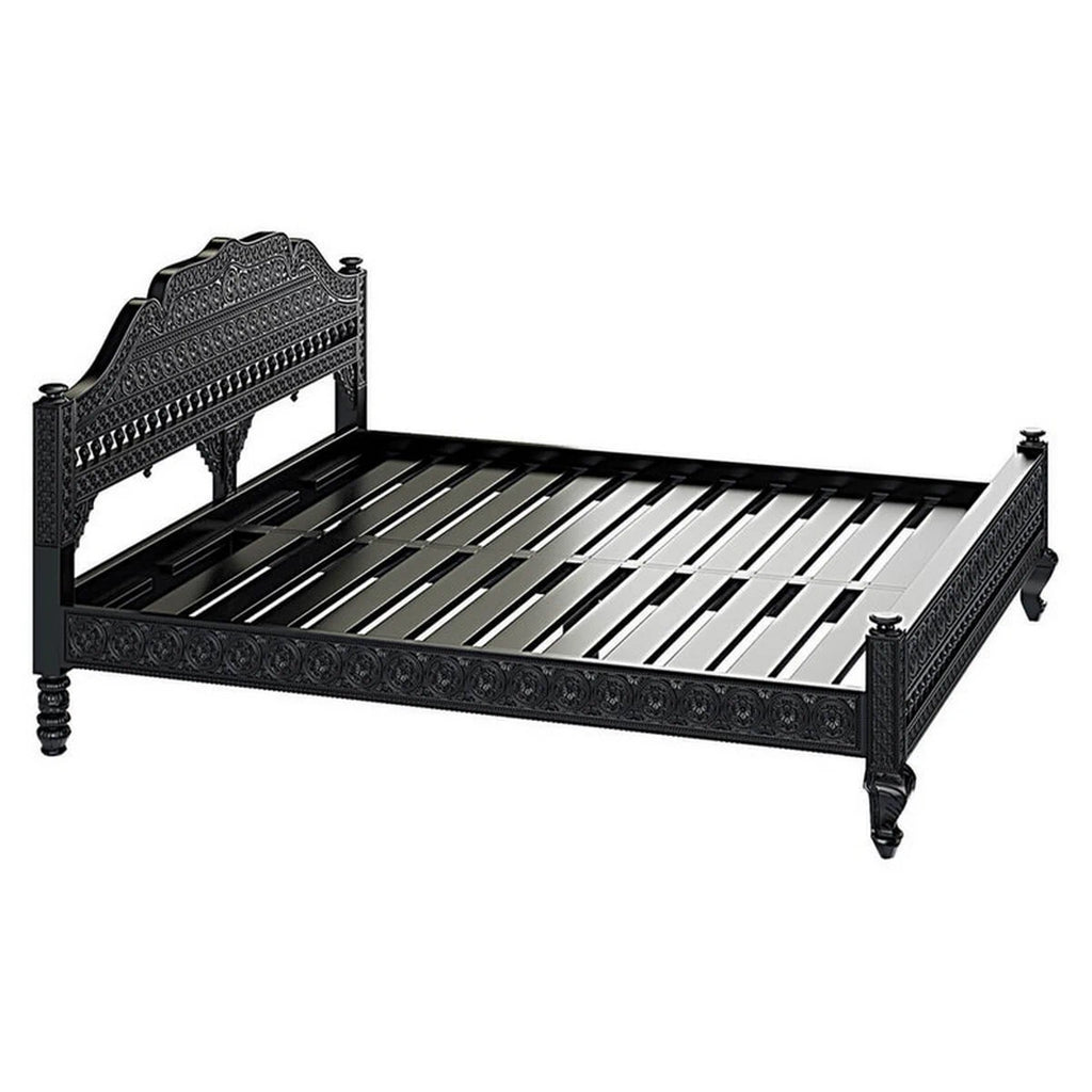 Teak carved Bed 003