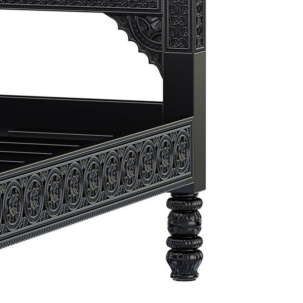 Teak carved Bed 003