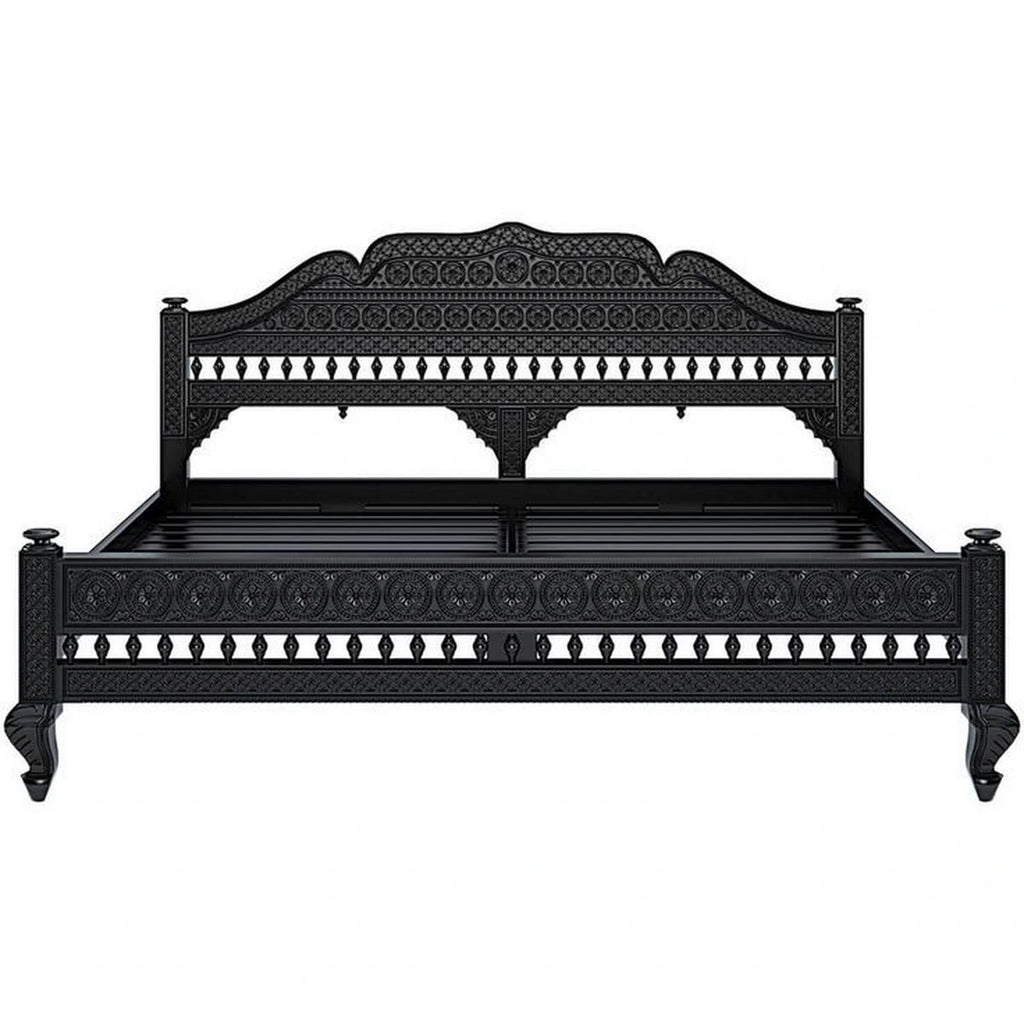 Teak carved Bed 003