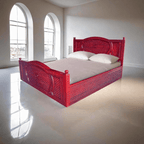 Carved Teak Bed 033