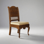 Gloire Teak wood hand carved dining chair