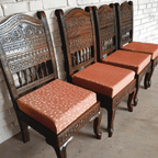 Gloire Teak wood hand carved dining chair