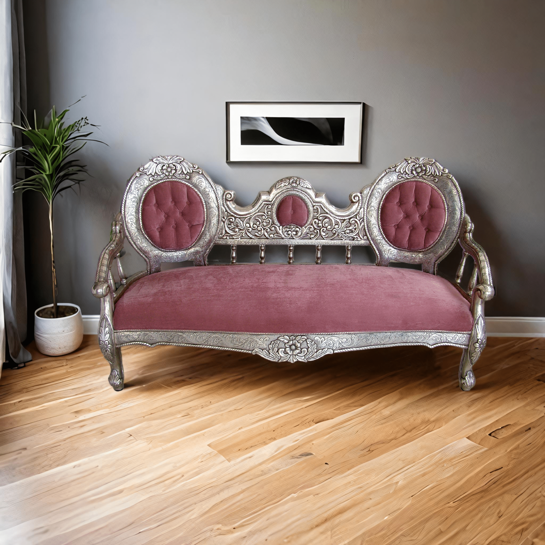 Silver Sofa Set 009