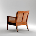 Dutch rattan Sheesham wood arm chair