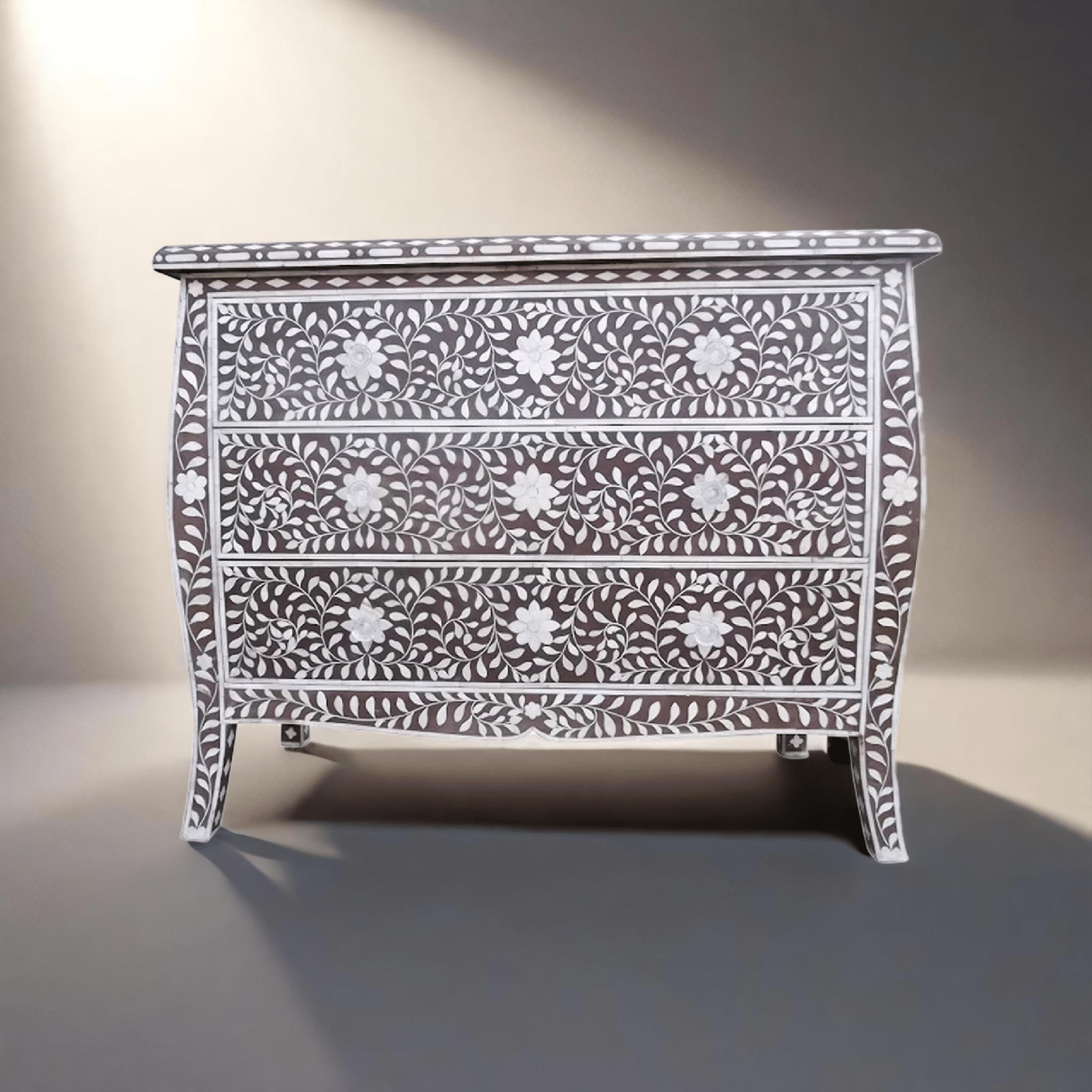 Bone inlay Chest of drawers