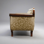 Elegant lobby teak wood sofa