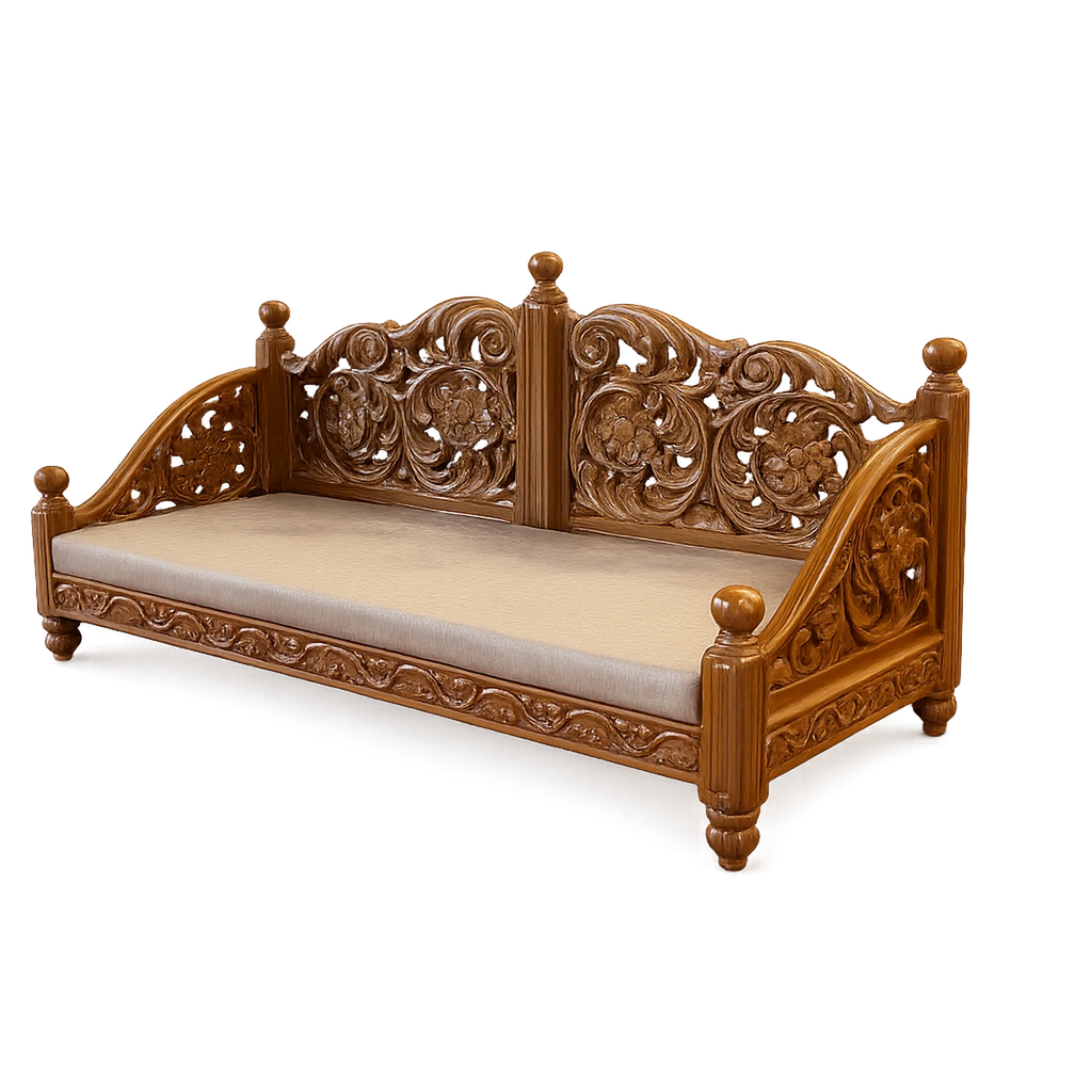 Elephant Double Pillar Teak Swing 022