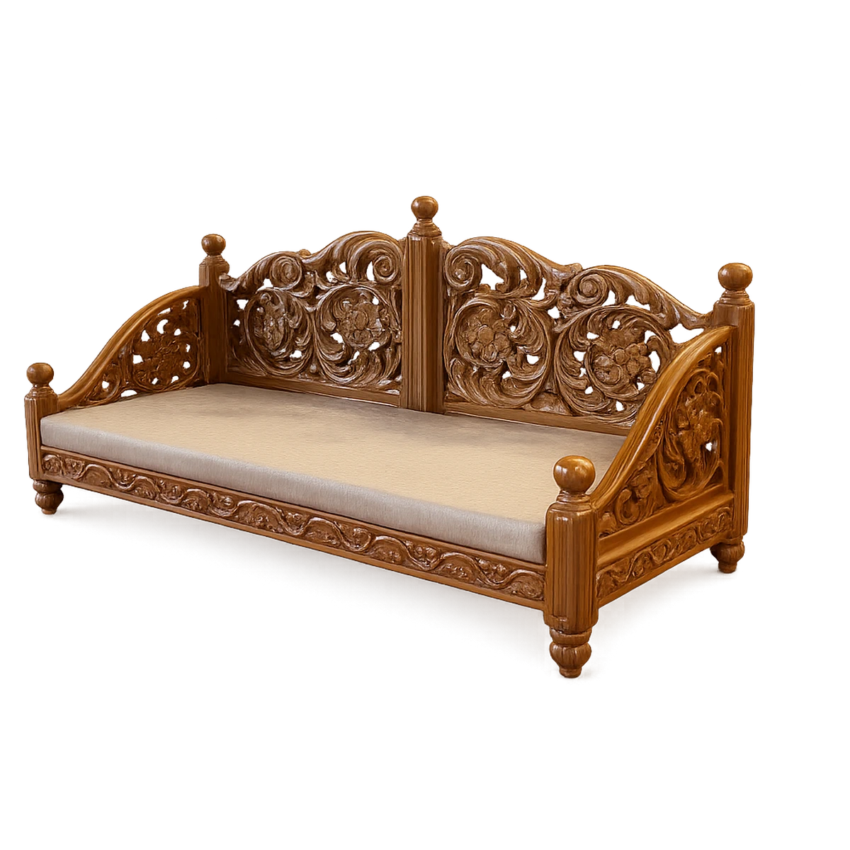 Elephant Double Pillar Teak Swing 022