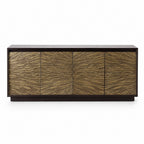 Contemporary Brass Mounted  Buffet Cabinet