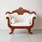 Jaali flower teak sofa 010