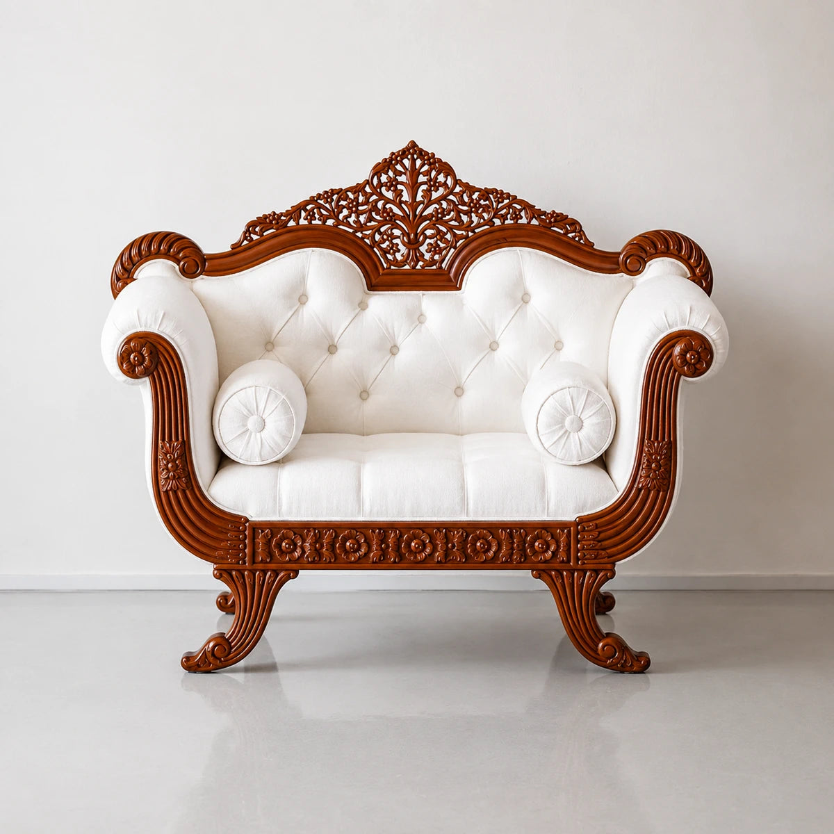 Jaali flower teak sofa 010