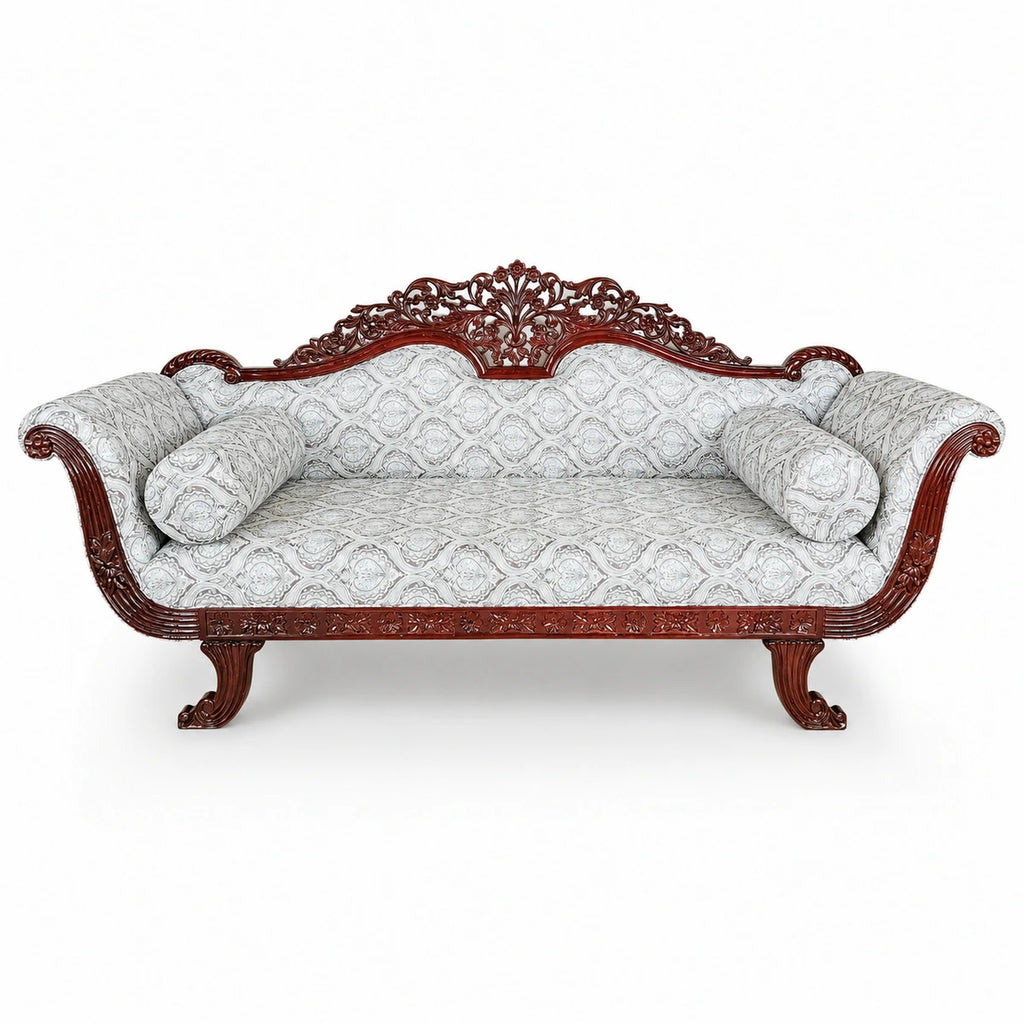 Jaali flower teak sofa 010