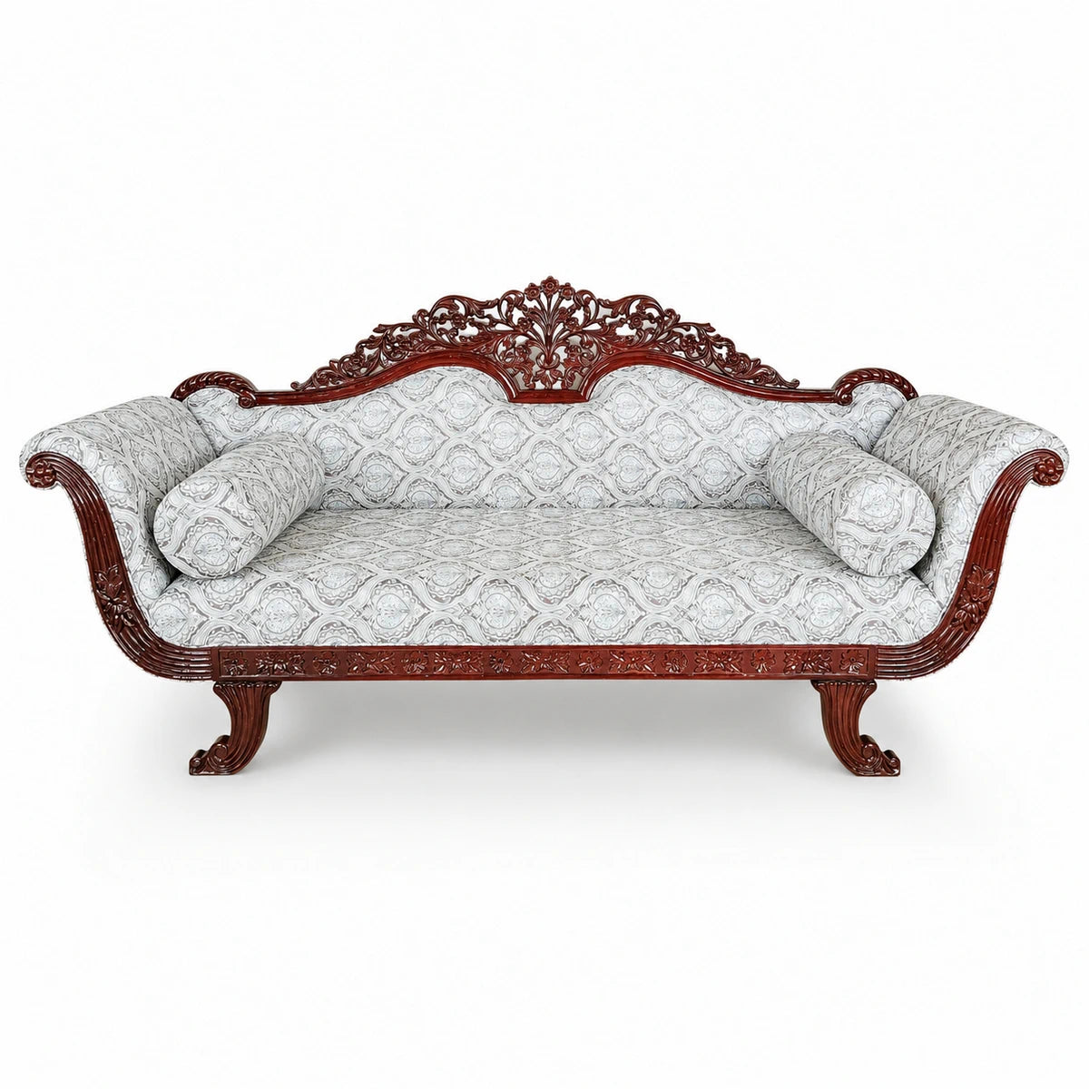 Jaali flower teak sofa 010