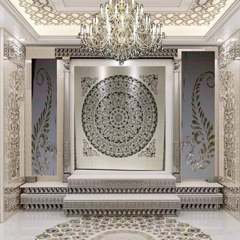 Metal / Silver Mounted big home temple