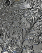 Majestic Silver Mounted Teak Wood Temple Door 049