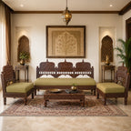 Perkota Back Rajwadi Teak Sofa