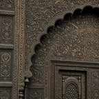 Hand-Carved Mango Wood Architectural Door