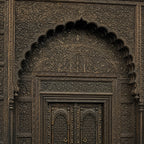 Hand-Carved Mango Wood Architectural Door