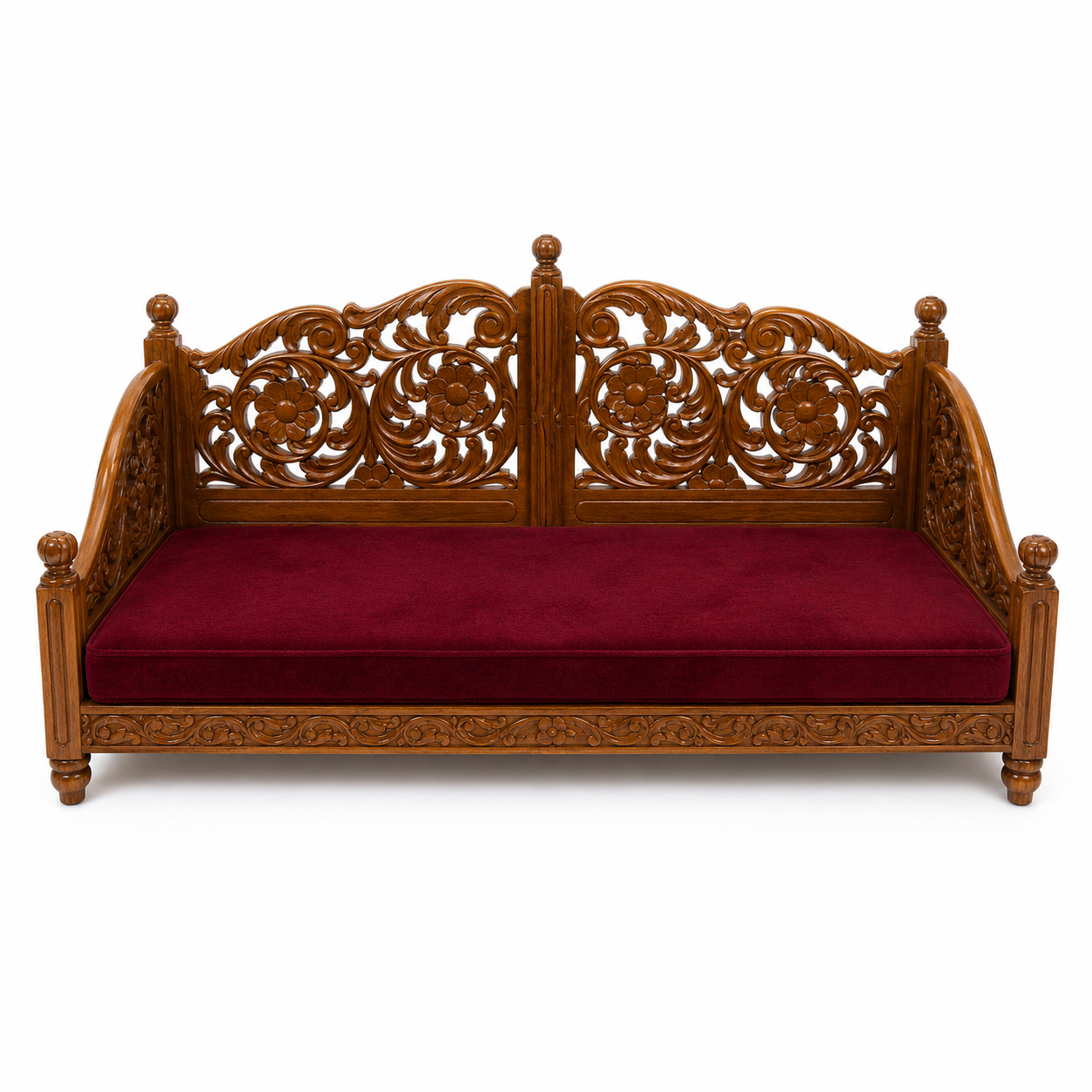 Elephant Double Pillar Teak Swing 022