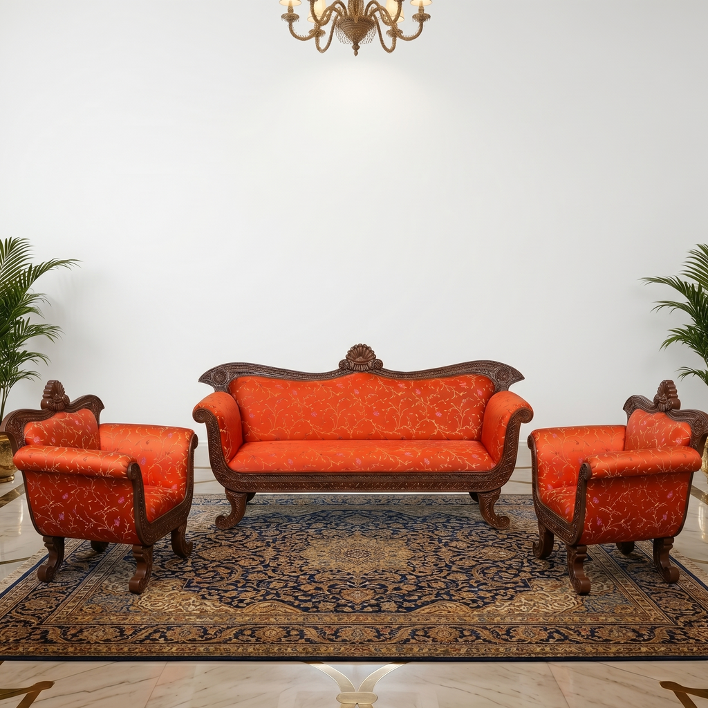 Pankhi Shekhawati  Teak Sofa