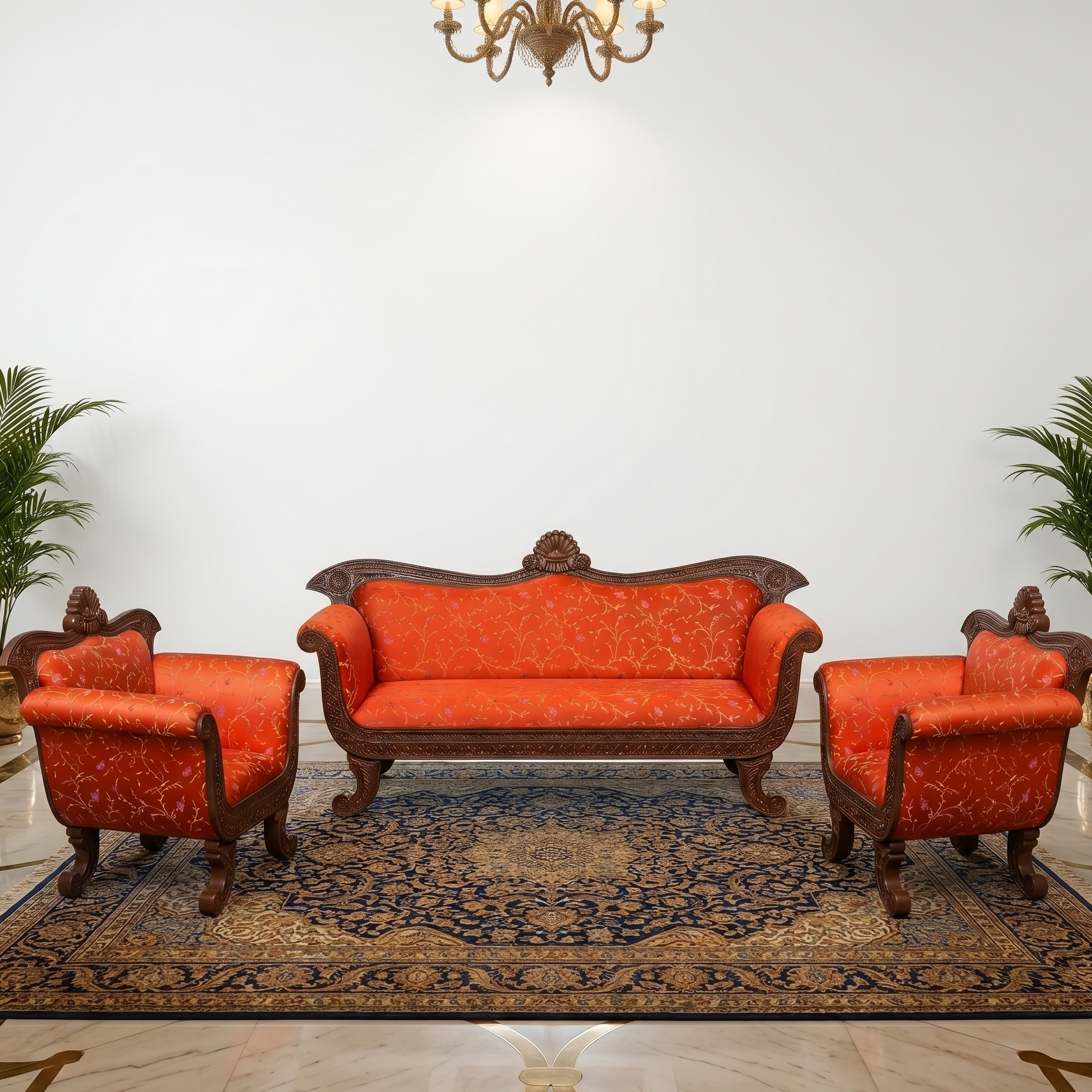 Pankhi Shekhawati  Teak Sofa